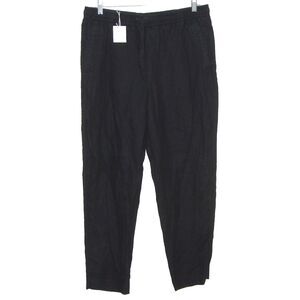 NEW! ZARA Black Linen Elastic Waist Drawstring Women's Pants